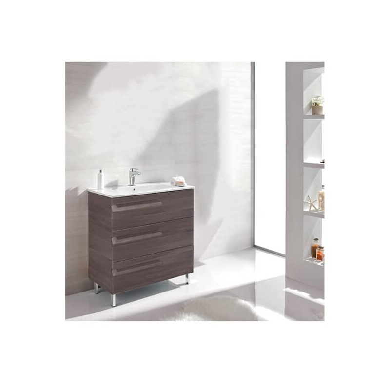 Gabinete Vitale Bodega Gray con Lavabo Orbis 81cm x 46cm Esbaño 90275