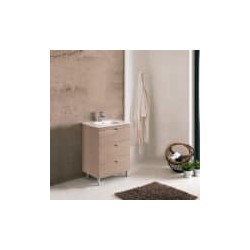 Gabinete Vitale Drift Wood con Lavabo Orbis 61cm x 46cm Esbaño 90362