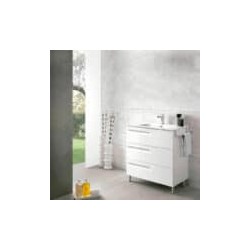 Gabinete Vitale Lacado Brillo Blanco con Lavabo Orbis 81cm x 46cm Esbaño 90276
