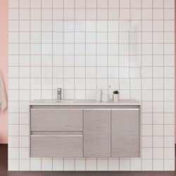 Gabinete Volado Style Melamina Nuuk con Lavabo Orbis 121cm x 46cm Esbaño 90374