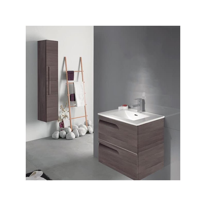 Gabinete Volado Vitale Bodega Gray con Lavabo Orbis 61cm x 46cm Esbaño 90104