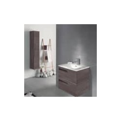 Gabinete Volado Vitale Bodega Gray con Lavabo Orbis 81cm x 46cm Esbaño 90108