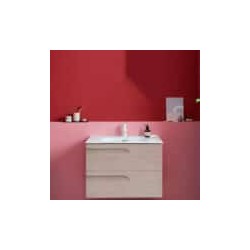 Gabinete Volado Vitale Drift Wood con Lavabo Orbis 61cm x 46cm Esbaño 90359