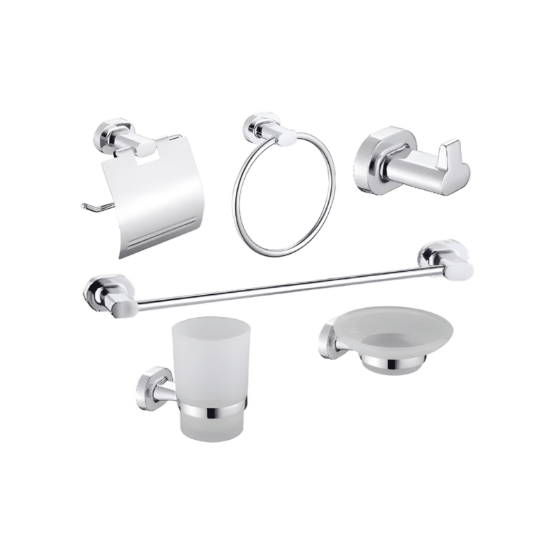 Juego de Accesorios Cromo 6 Piezas Ekon 60118