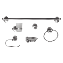 Juego de Accesorios Feia Cromo 6 Piezas Metalflu 07689