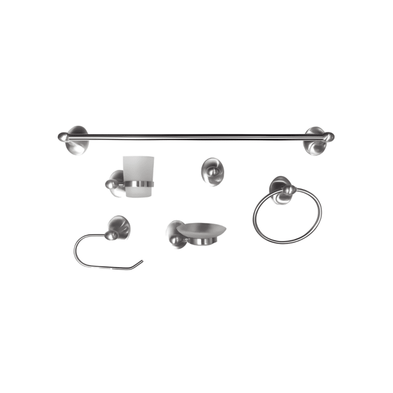 Juego de Accesorios Feia Cromo 6 Piezas Metalflu 07689