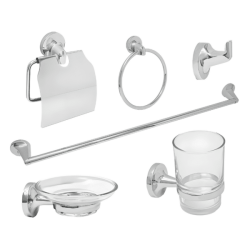Juego de Accesorios Genoa Cromo 6 Piezas Ekon 60110