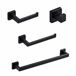 Juego de Accesorios Negro Mate 4 Piezas ROW Tecnobath TB41.030NEGRO