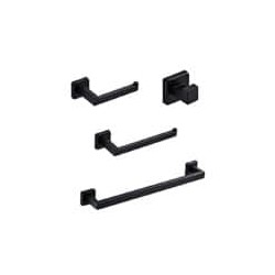 Juego de Accesorios Negro Mate 4 Piezas ROW Tecnobath TB41.030NEGRO
