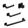 Juego de Accesorios Negro Mate 4 Piezas ROW Tecnobath TB41.030NEGRO