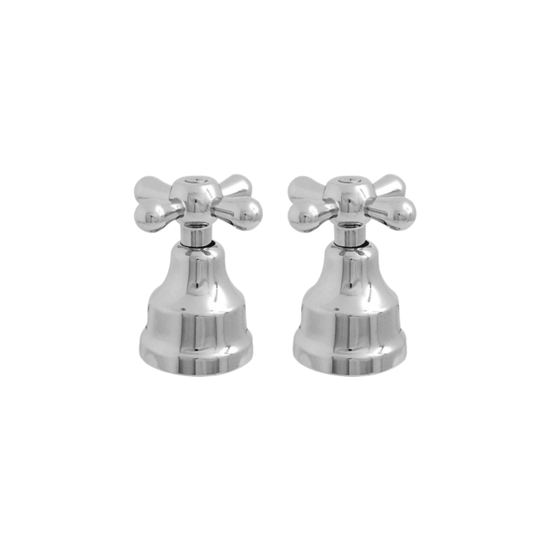 Juego de Manerales Cruceta con Chapetón Cromo Rugo MCRE