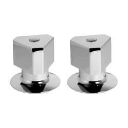 Juego de Manerales Rhin Grande con Chapetón Cromo Rugo MCRG