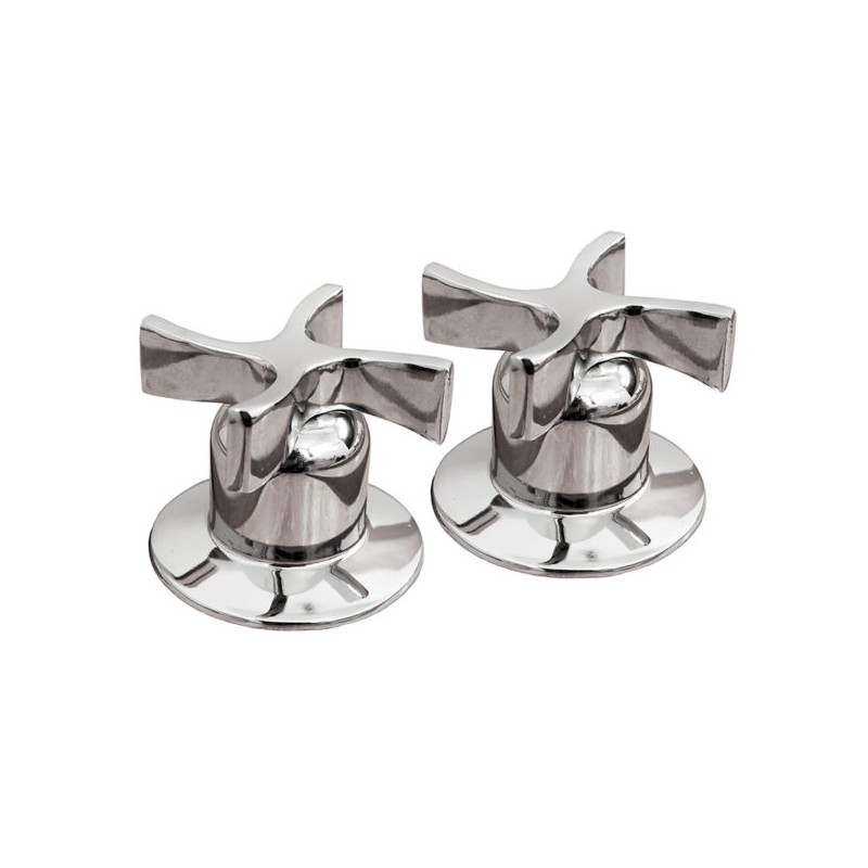 Juego de Manerales Turia con Chapetón Satín Pulido Metalflu 14343