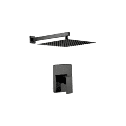 Juego de Regadera y Monomando Empotrable Tetra Black Valmex CE05.101NEGRO