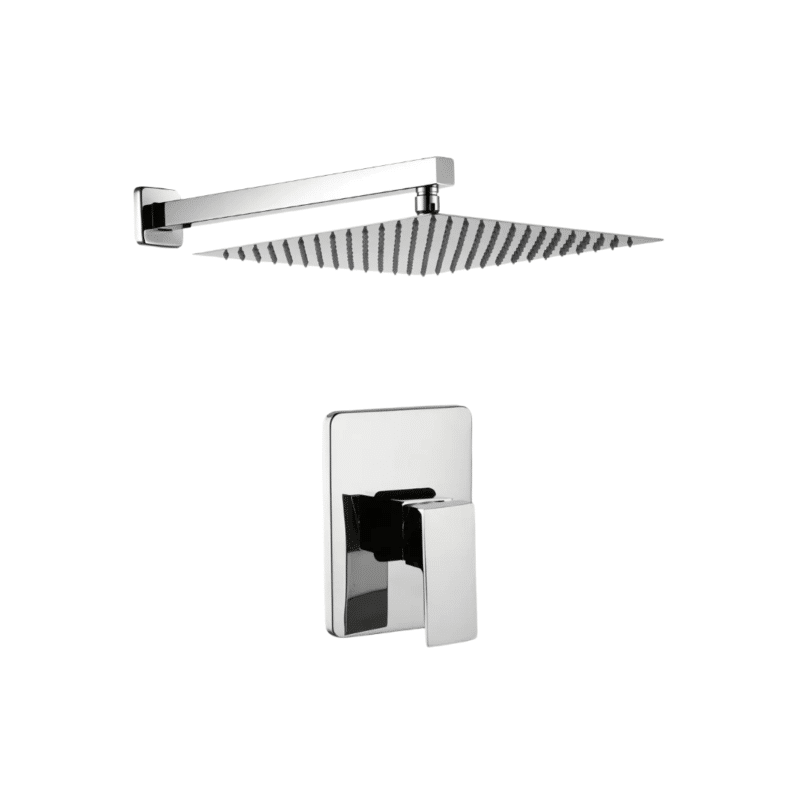 Juego de Regadera y Monomando Empotrable Tetra Chrome Valmex CE06.101