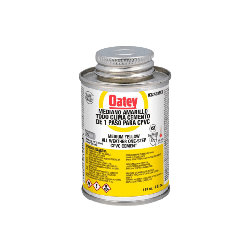 Cemento para CPVC Gold Flowguard Oatey 118ml (4 Oz) 32428MX