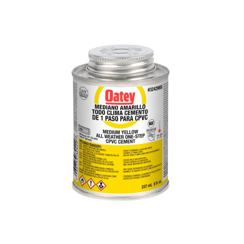 Cemento para CPVC Gold Flowguard Oatey 237ml (8 Oz) 32429MX