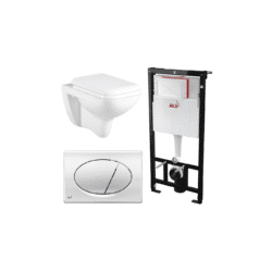 Kit Tanque Oculto A101, Taza Suspendida WC-014 y Pulsador M71 Tecnobath-Alcaplast PWCS13-SADRO
