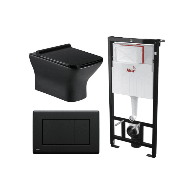 Kit Tanque Oculto A101, Taza Suspendida WC002N y Pulsador M278 Tecnobath-Alcaplast PWCS25-SADRO