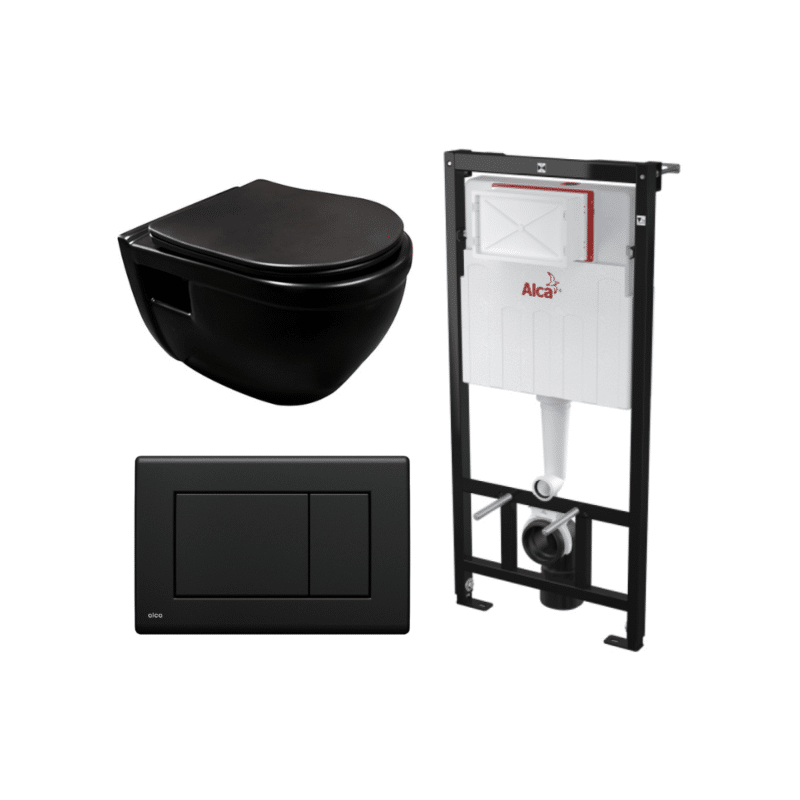 Kit Tanque Oculto A101, Taza Suspendida WC003N y Pulsador M278 Tecnobath-Alcaplast PWCS10-SADRO