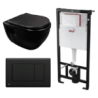 Kit Tanque Oculto A101, Taza Suspendida WC003N y Pulsador M278 Tecnobath-Alcaplast PWCS10-SADRO