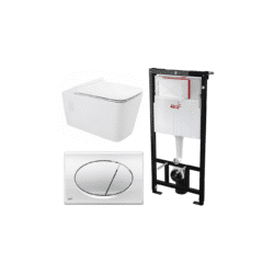 Kit Tanque Oculto A101, Taza Suspendida WC011 y Pulsador M71 Tecnobath-Alcaplast PWCS8-SADRO