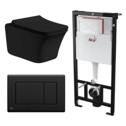 Kit Tanque Oculto A101, Taza Suspendida WC012N y Pulsador M278 Tecnobath-Alcaplast PWCS12-SADRO