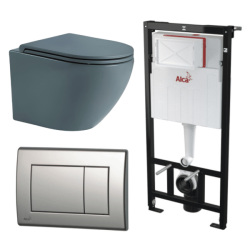 Kit Tanque Oculto A101, Taza Suspendida WC15GO y Pulsador M272 Tecnobath-Alcaplast PWCS21-SADRO