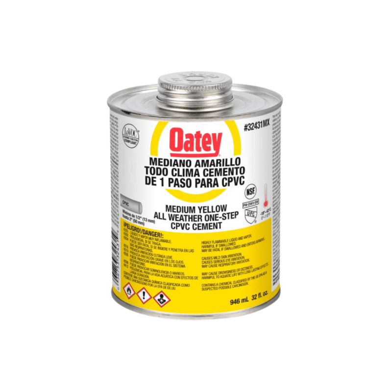 Cemento para CPVC Gold Flowguard Oatey 947ml (32 Oz) 32431MX