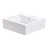 Lavabo Cuadrado de Sobreponer 47 x 47 x 15.5cm con Rebosadero Blanco Dinasty LDC02