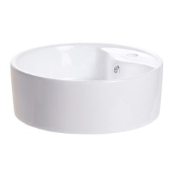 Lavabo Redondo de Sobreponer 46.5 x 46.5 x 15cm Blanco Dinasty LDR02