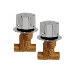 Llave de Empotrar Soldable para Regadera con Manerales y Chapetón (Juego) Rugo 35-I