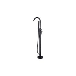 Llave de Piso para Tina con Regadera de Mano Negro Mate Tecnobath TB15.412NEGRO