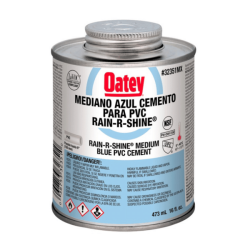 Cemento para PVC Azul Rain-R-Shine Oatey 473ml (16 Oz) 32351MX