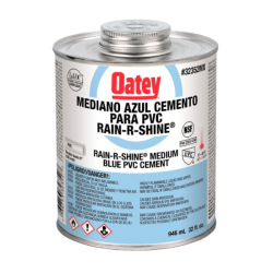 Cemento para PVC Azul Rain-R-Shine Oatey 947ml (32 Oz) 32352MX