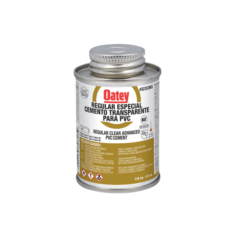 Cemento Transparente para PVC 118ml (4 Oz) Oatey 32353MX