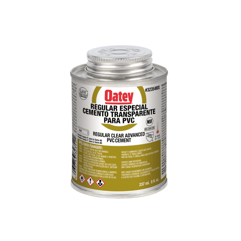 Cemento Transparente para PVC 237ml (8 Oz) Oatey 32354MX