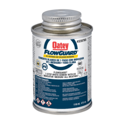 Cemento Blanco Flowguard con Indicador UV para CPVC 118ml (4 Oz) Oatey 32387MX