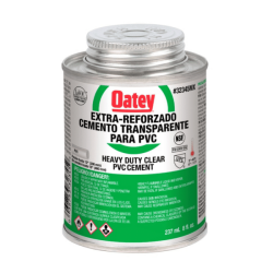 Cemento Transparente para PVC Extra Reforzado Oatey 237ml (8 Oz) 32345MX