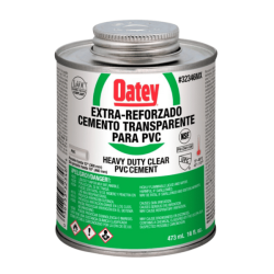 Cemento Transparente para PVC Extra Reforzado Oatey 473ml (16 Oz) 32346MX