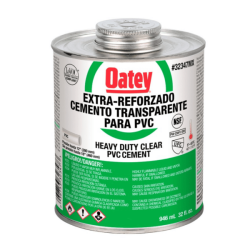 Cemento Transparente para PVC Extra Reforzado Oatey 947ml (32 Oz) 32347MX