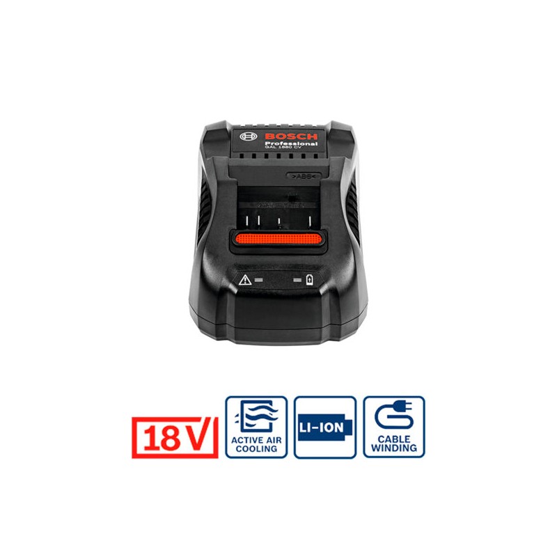 Cargador Rápido de Baterías 18V 8 Ah Bosch GAL 1880 CV