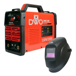 Combo Soldadora Inverter MMA 200A 110/220V con Careta Electrónica DWO