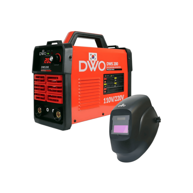 Combo Soldadora Inverter MMA 200A 110/220V con Careta Electrónica DWO