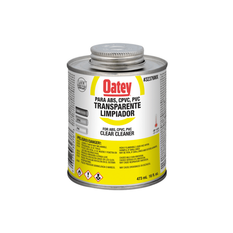 Limpiador Transparente para ABS, CPVC y PVC 473ml (16 Oz) Oatey 32376MX