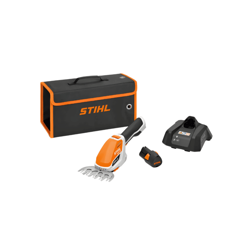 Cortasetos de Batería 10.8V Uso Ocasional Incluye Batería, Cargador y Funda Stihl HSA 26 SET