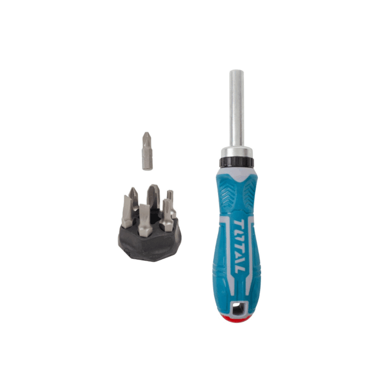 Desarmador Tipo Matraca con 7 Puntas Total 619404