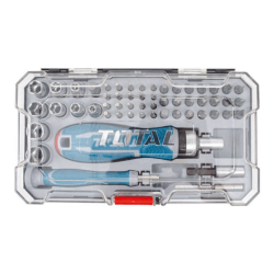 Desarmador Tipo Matraca con Puntas y Dados 55 Piezas Total 619406