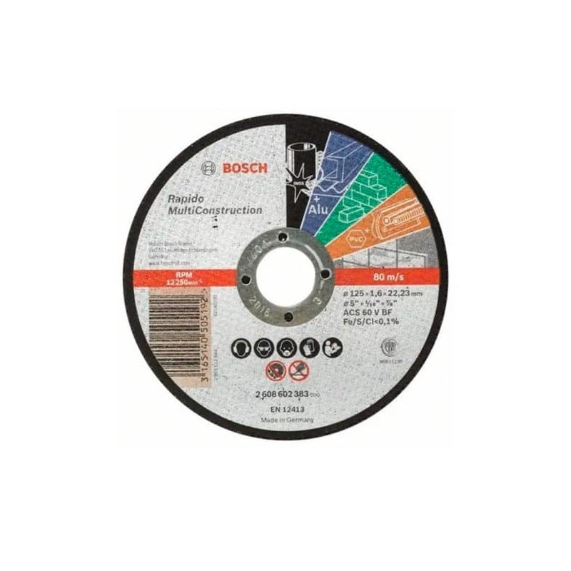 Disco Abrasivo de Corte Expert Multiconstrucción Corte Recto 4-1/2? Bosch 2608602384