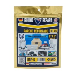 Parche de Reparación Multiusos Reforzado 6? X 5? Gris Rhino Repara RSP-G